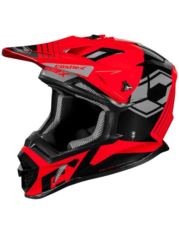 X CX200 Sector MX Helmet, Red M6760