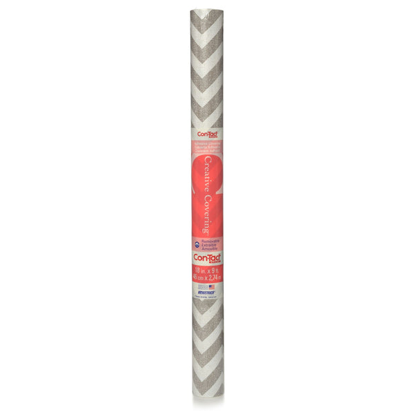 Creative Covering Removable Adhesive Shelf/Drawer Liner, Chevron, 18-in x 9-ft V8745