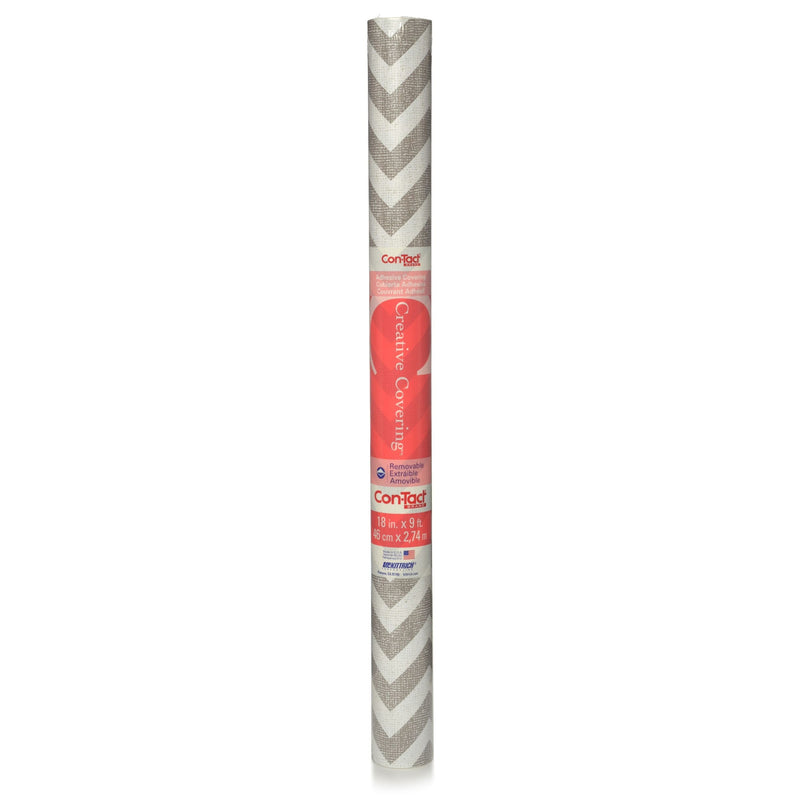 Creative Covering Removable Adhesive Shelf/Drawer Liner, Chevron, 18-in x 9-ft V8745