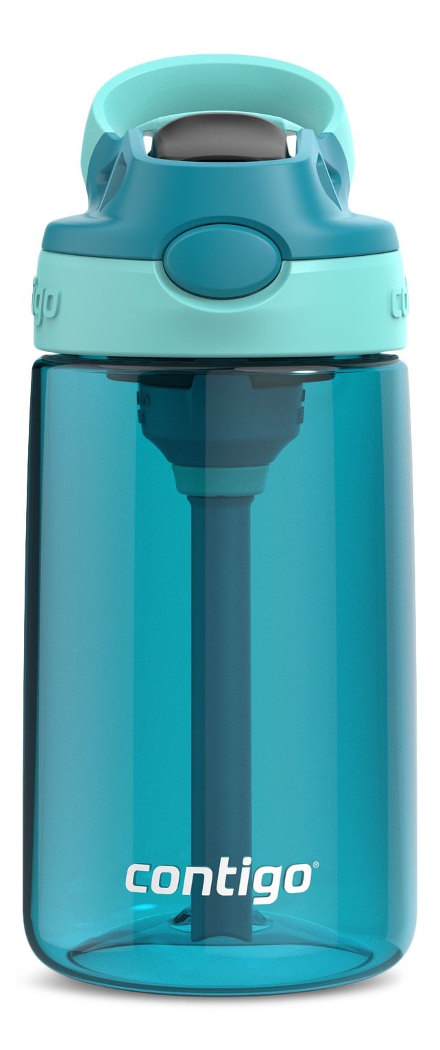 Aubrey Kids' Water Bottle, 14-oz, Juniper/Jade, with Lid & Straw Z7971