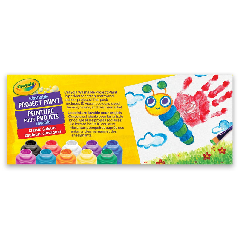 Washable Project Paint Activity Jar Set, Multi-Colour, 20-oz, 10-pk, Ages 3+ M2748