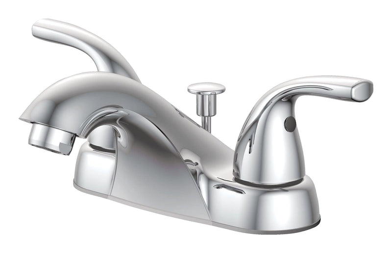 Renovate Double Handle Bathroom Sink Faucet with Pop-up Drain, 4-in Centreset, Chrome T1382