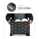 Large Water Resistant Storage Bin, 15-in x 11-in x 9.5-in, 6-pk, White Pattern