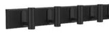 Dowel 4 Hook Rack, Black