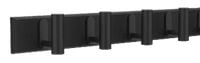 Dowel 4 Hook Rack, Black U9005