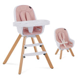 Zoodle Convertible High Chair, Pink