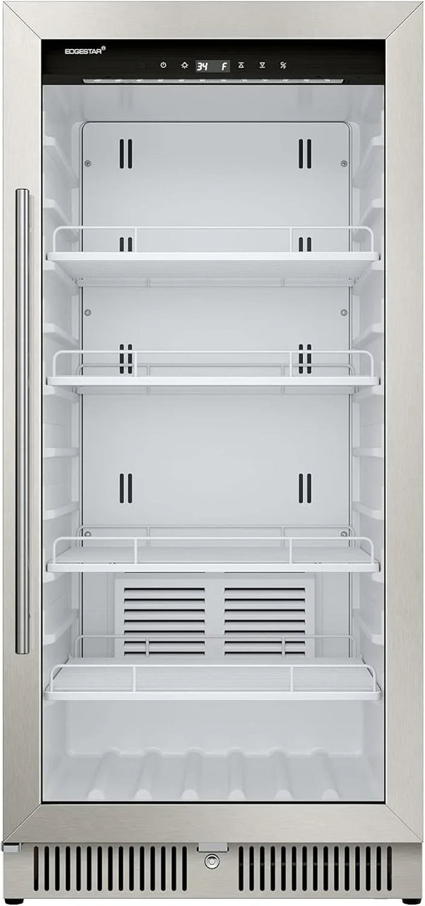 22" Wide 10.1 Cu. Ft. Commercial Beverage Merchandiser – Stainless Steel, Temp Alarm, Reversible Door B3713