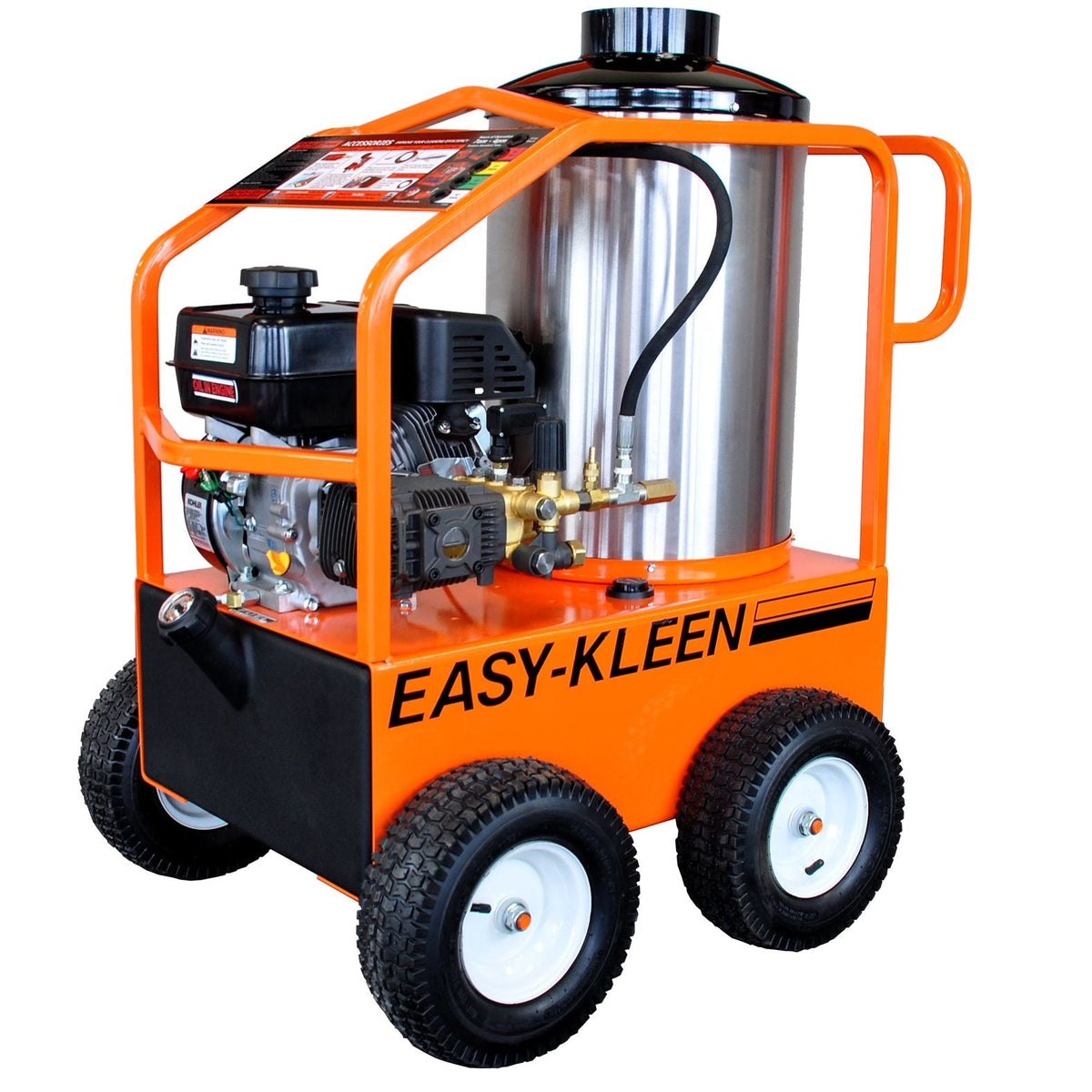 Commercial 2700 PSI 3 GPM 6.5 HP Engine Hot Water Wheeled Gas Pressure Washer