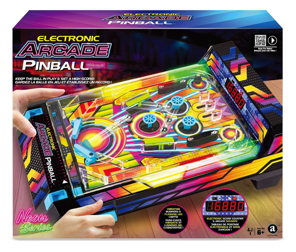 Electronic Arcade Pinball, Vibrating Bumpers and LED Lights, Ages 6+ A6780