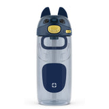 Ellies Kids' Reusable Copolyester Plastic Water Bottle, 16-oz, Assorted Colours, with Removable Straw