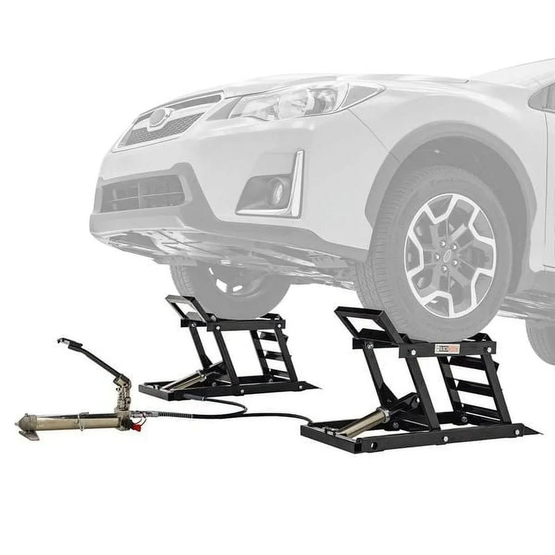 Black Widow Hydraulic Car Lift with Ramp - 3,000 lb. per pair Capacity B7782