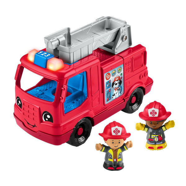 Little People Fire Truck Musical Toddler Toy with Lights, Sounds & 2 Figures G7491