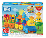 Mega Bloks First Builders ABC Musical Learning Train Playset, 50 pc, Ages 1+