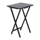 Solid Wood Folding TV Tray, Stain-Resistant, Black