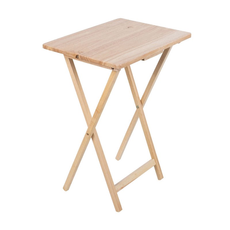 Solid Wood TV Tray, Foldable, Natural Wood Finish TV Tray L3781