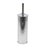 Stainless Steel Compact Long Reach Toilet Brush, Hammered Finish