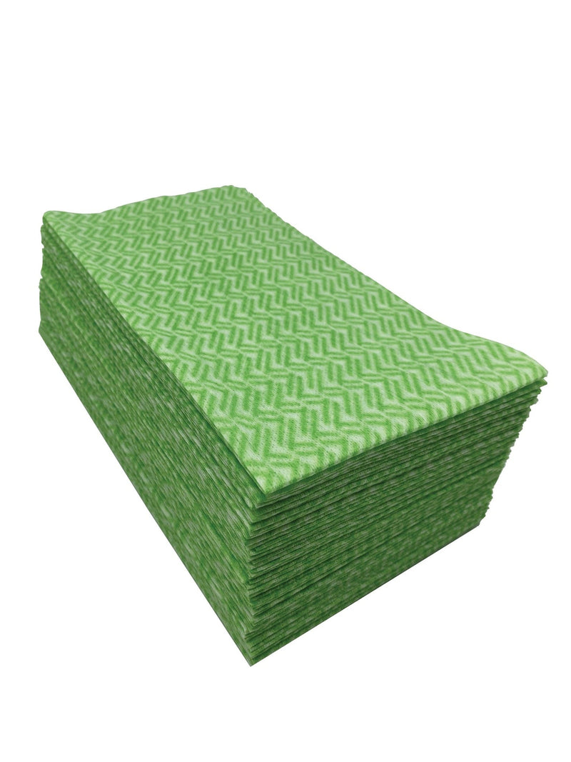 All-Purpose Machine Washable Cleaning Cloths, Green, 60-pk I3016