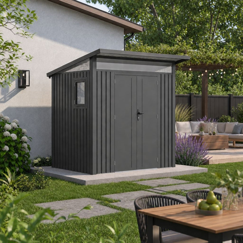 Arvada Metal Shed, Dark Grey T6369