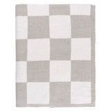 Childrenwear Tan Checkered Silky Mink Baby Blanket