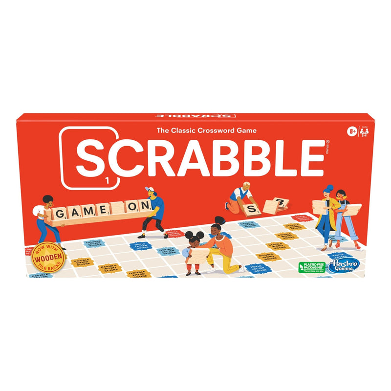 Games Scrabble 2-4 Player Crossword Board Game, English, Ages 8+ B6714