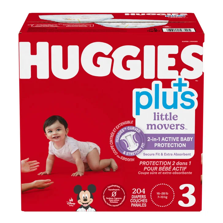 Little Movers Plus Diapers, Sizes 3 - 7 T365