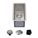 Standart PRO Undermount 16-Gauge Stainless Steel Single Bowl Bar Prep Kitchen Sink, 10-in