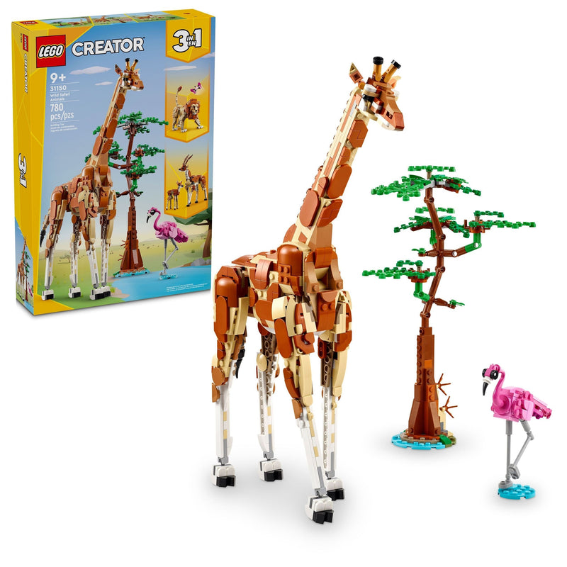 Creator 3-in-1 Wild Safari Animals - 31150, 780-pcs, Ages 9+ U6839