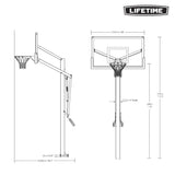 Mommoth Bolt Down Basketball Hoop with 60-in Tempered Glass