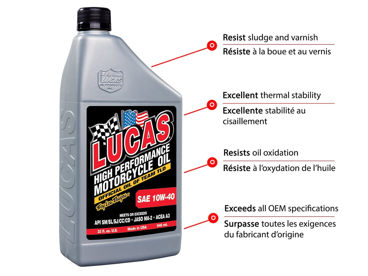 High Performance Motorcycle Oil SAE, 946-mL