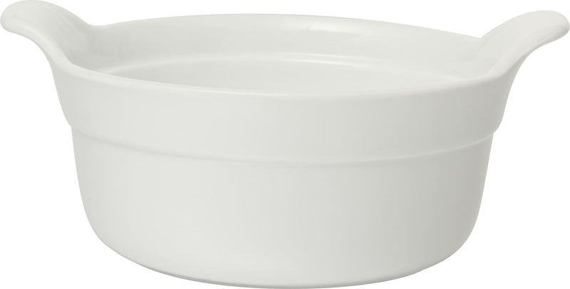 Porcelain French Onion Soup Bowl with Handles, 475-mL, White X9336