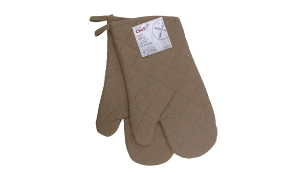 Cotton Oven Mitt Set with Hanging Loop, Machine Washable, Mushroom, 2-pk X5541
