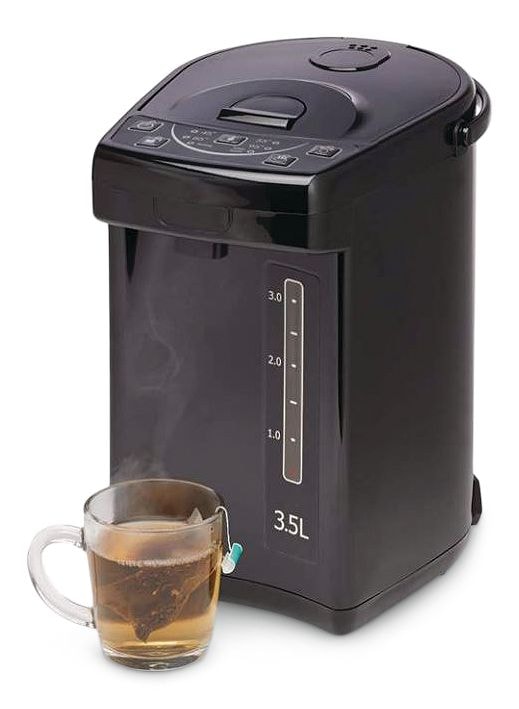 Electric Hot Water Boiler, Warmer & Dispenser with Handle, Black, 3.5-L U3014