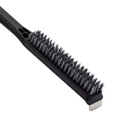 Pizza Stone Cleaning Brush & Scraping Tool with Ergonomic Grip, Black