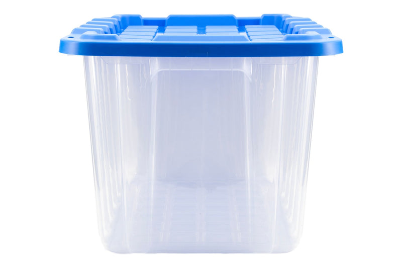 Clear Heavy-Duty Storage Tote with Snap-Lock Lid, 102-L Y4226