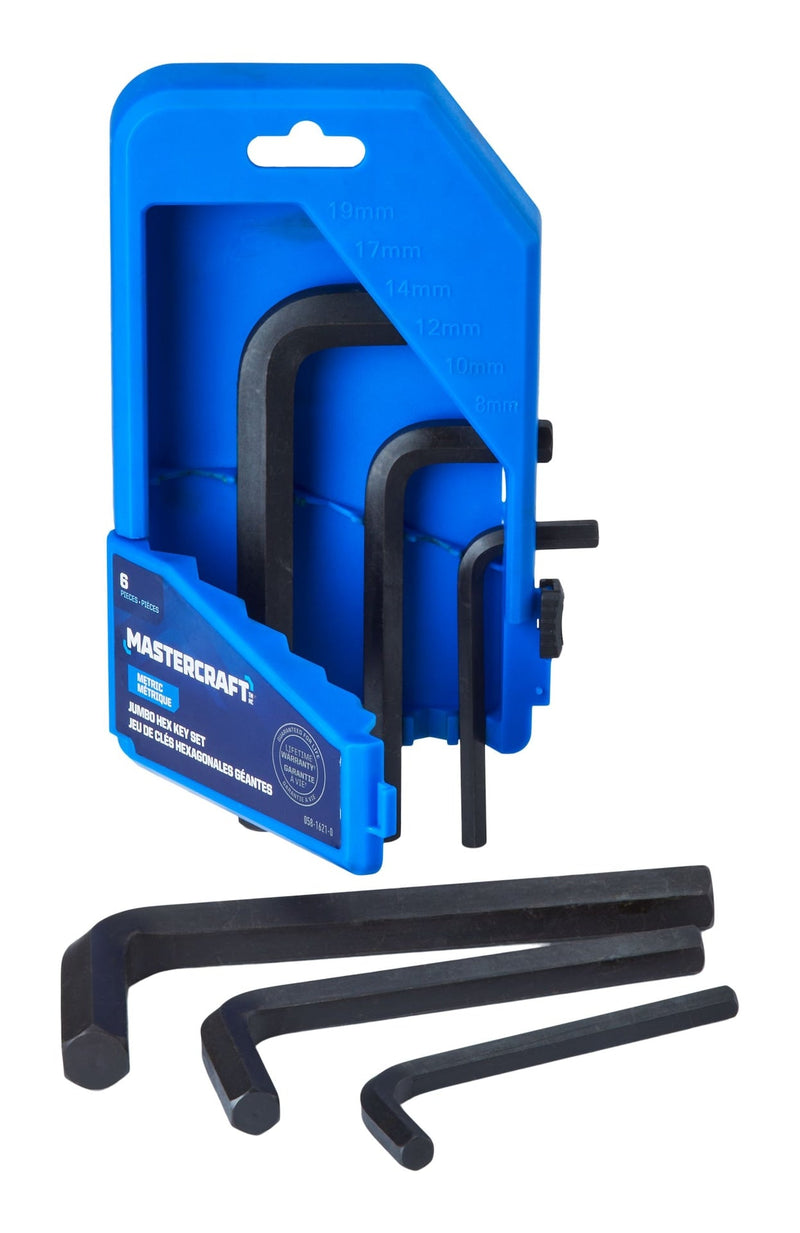 Jumbo Hex Key Set/Allen Wrench Set, Metric, High Quality Cr-V Steel, 6-pc O4391