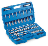 Socket Set, 95-pc, SAE / Metric, CRV, Nickel-Chrome Plating
