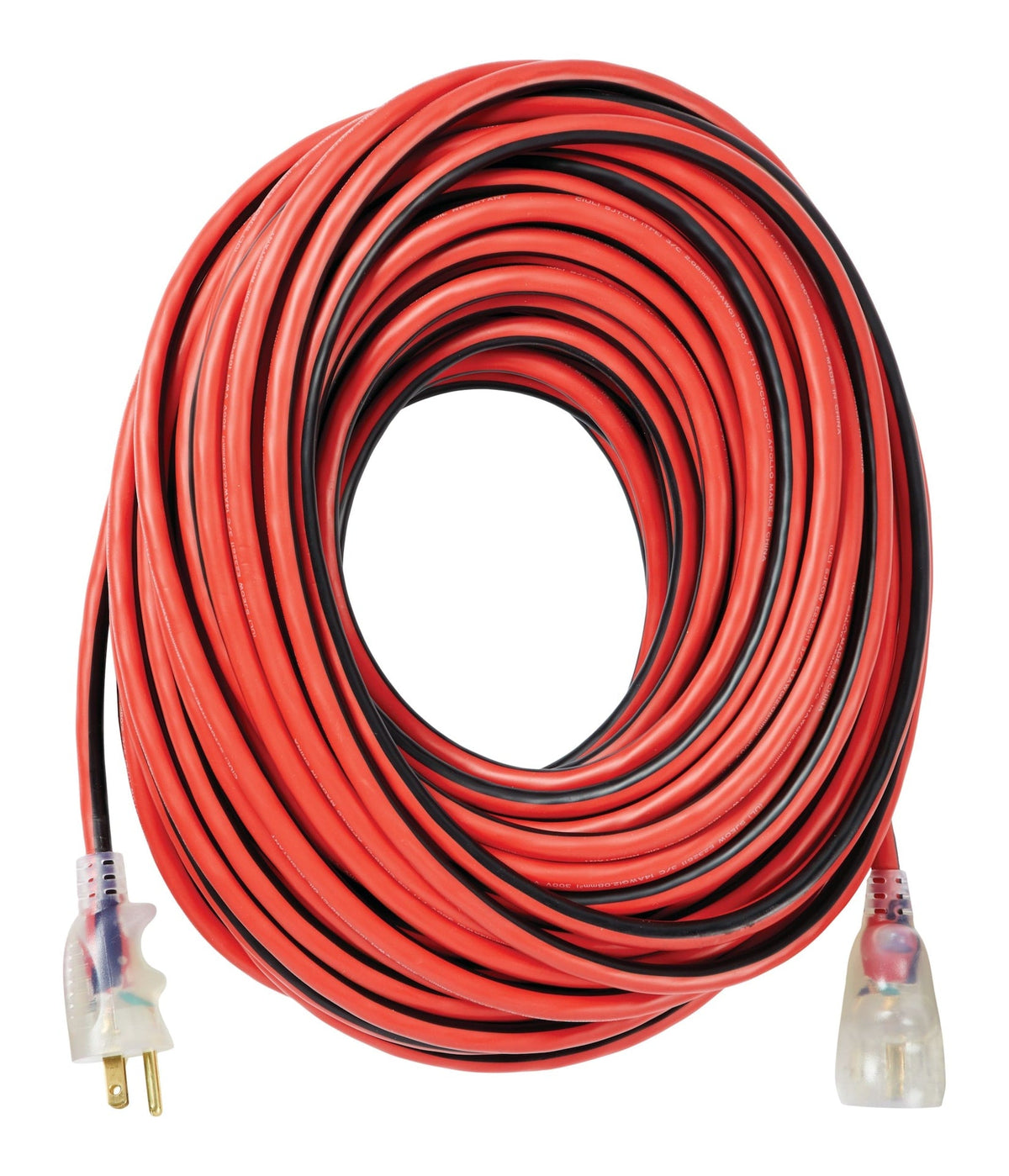 100-ft 14/3 Outdoor Extension Cord with Grounded Outlet, Lighted End and Locking Connector, Hi-Visibility