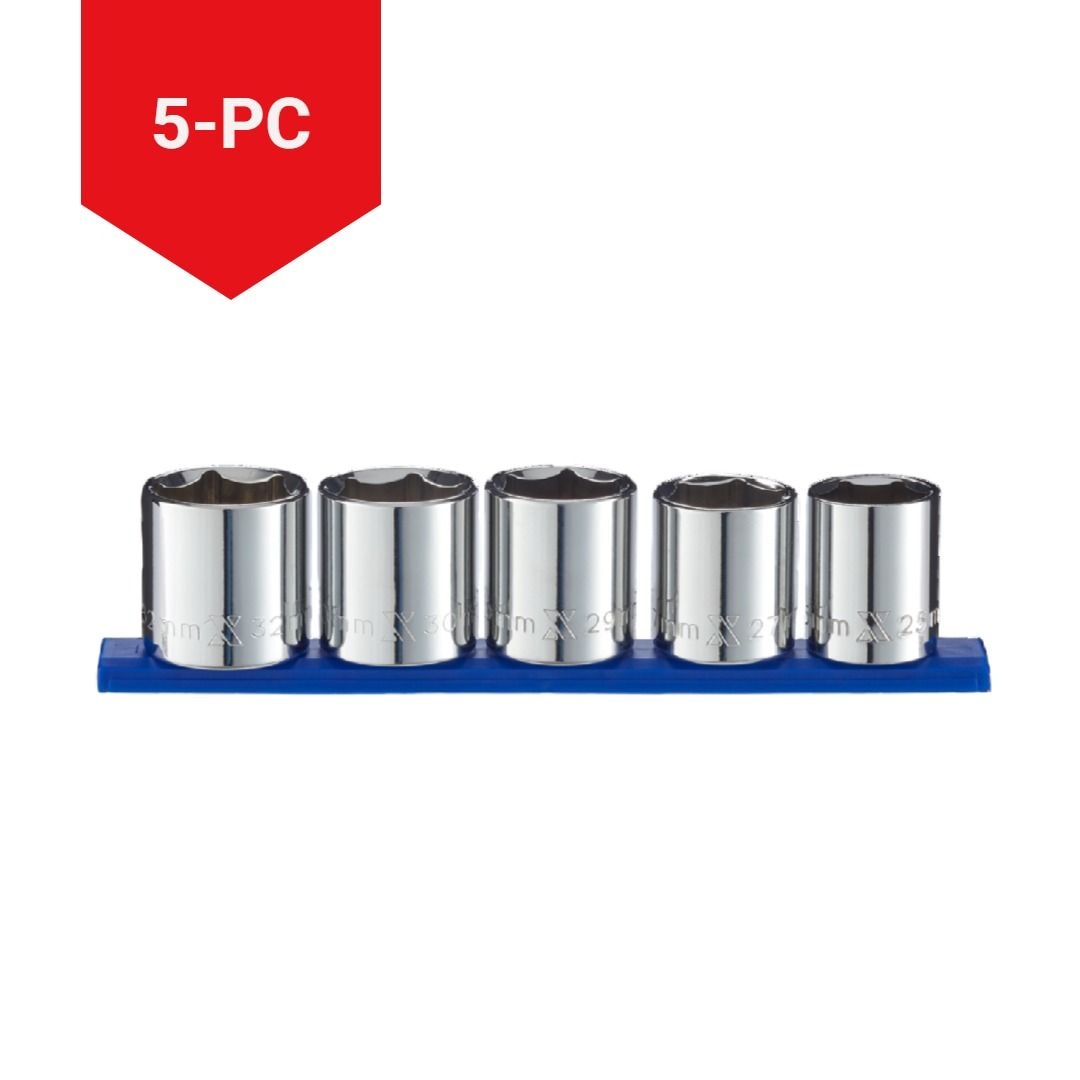 1/2-in Drive XL Socket Set, Metric, 5-pc