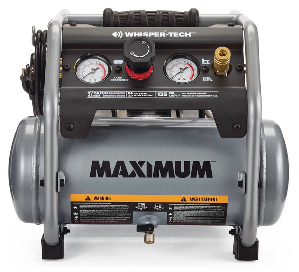 2-Gallon Quiet Air Compressor, 135 PSI, 1 HP H6048