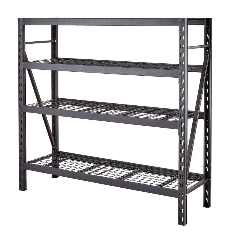 Adjustable 4-Shelf Heavy Duty Steel Metal Storage Rack / Shelving Unit, 77 x 24 x 72-in Y935