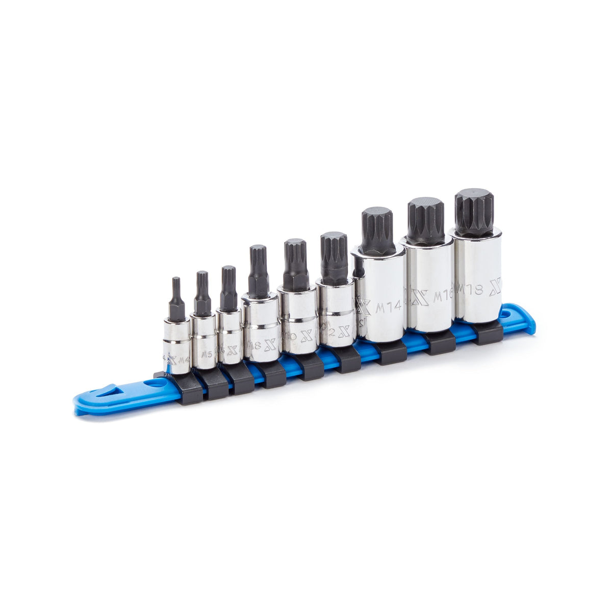 Triple Square Socket Set, Polished Nickel Plating, 9-pc