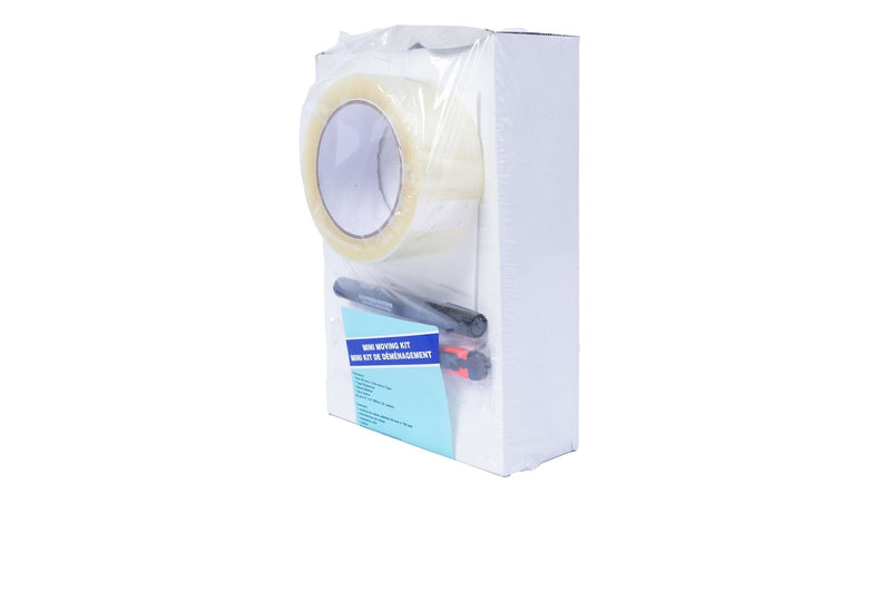 Mini Moving Kit with Box Cutter, Marker, Clear Packing Tape, Tape Gun & Box ID Labels C2270