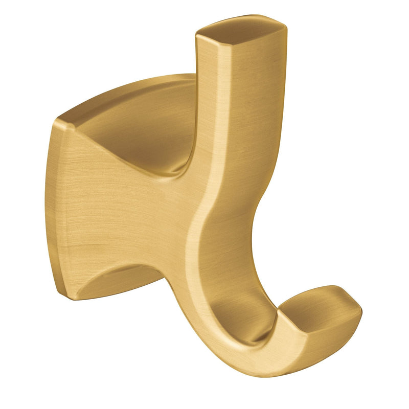 Voss Double Robe Hook, Brushed Gold N7489