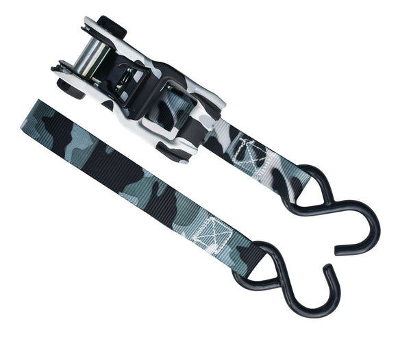 1,500-lb Snow Camo Ratchet Tie Down, 1-in x 10-ft, 2-pk X5898