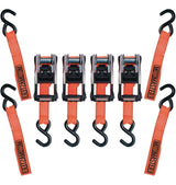 3,000-lb Heavy Duty Ratchet Tie Down, with Padded D-Handle, 1.25-in x 14-ft, 4-pk
