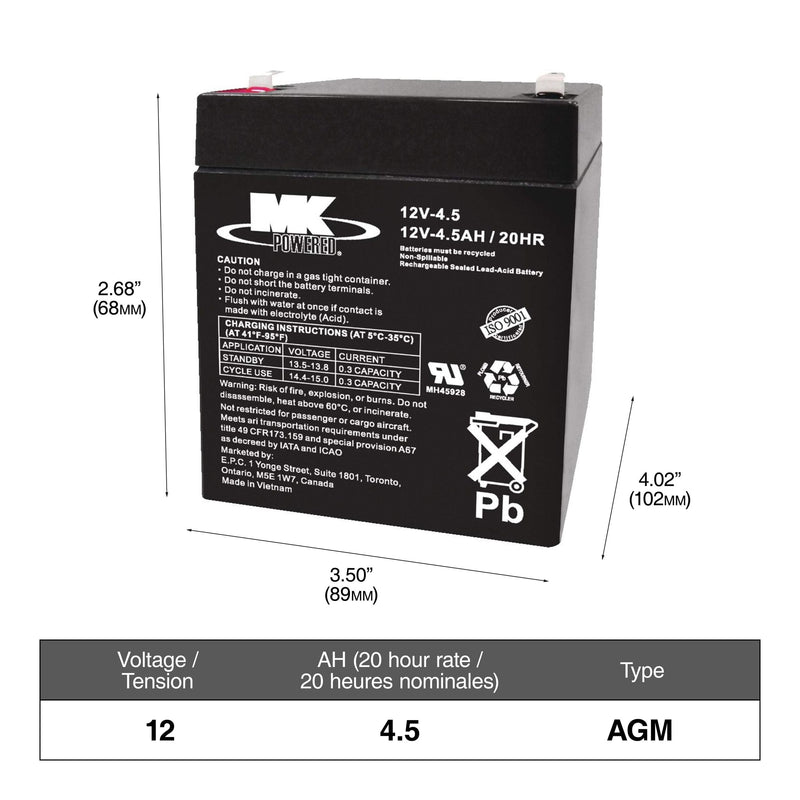 OEPLUS Group Size U1R Small Engine Battery, 350CCA Y4855