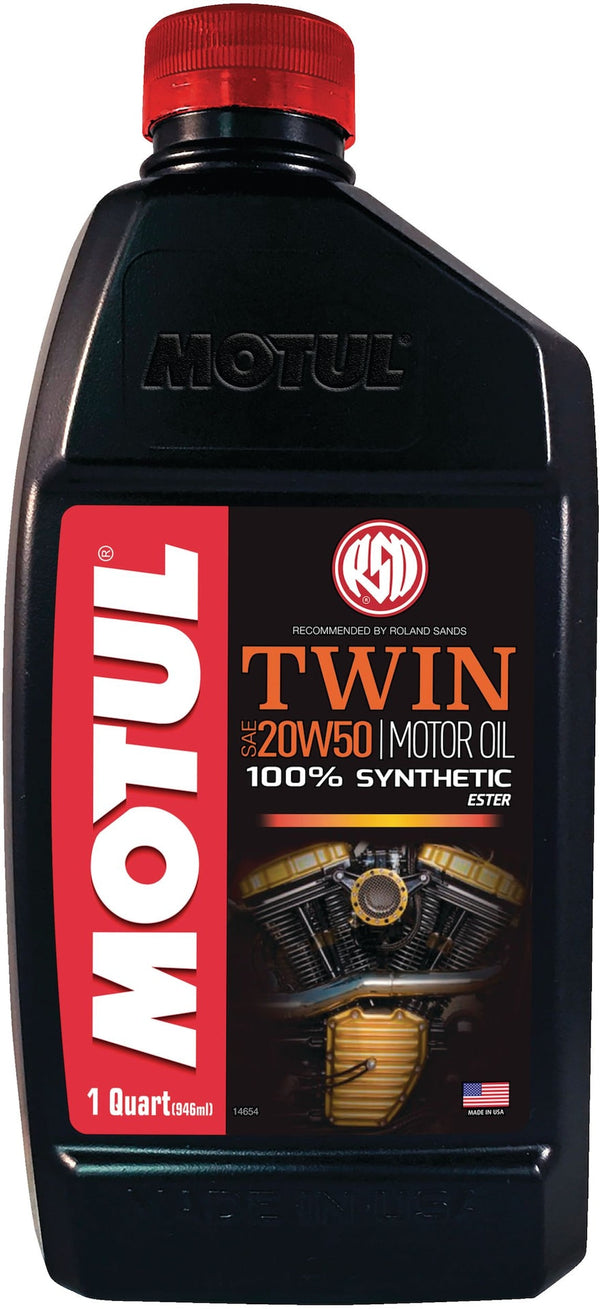 Twin Synthetic Motorcycle Motor Oil 20W50, 946-mL L4778
