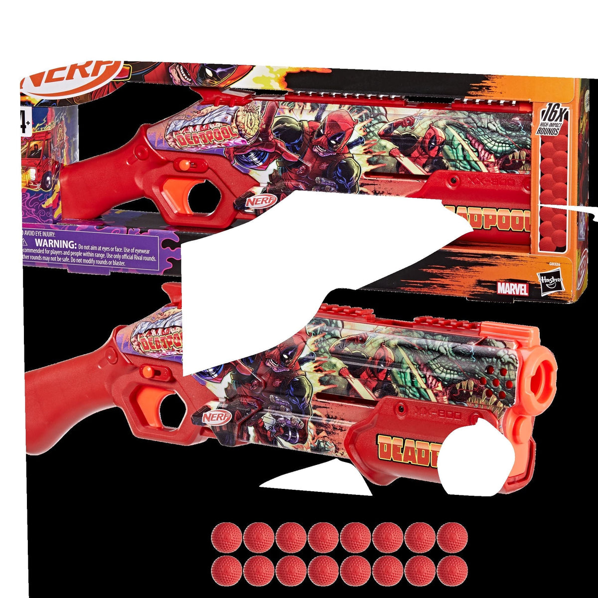 Inked Deadpool Pump Action Dart Blaster for Ages 14+