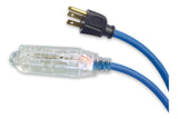 32-ft 10-in 16/3 13 Amp All-Weather Block Heater Cord with Lighted End, Blue