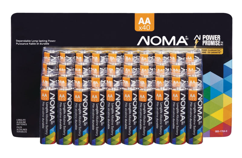 40-pk AA Alkaline Batteries, Long Lasting, All Purpose Y3438